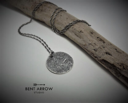 Textured Moon Necklace