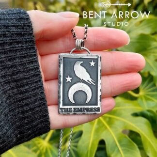 Empress Crow Tarot Pendant