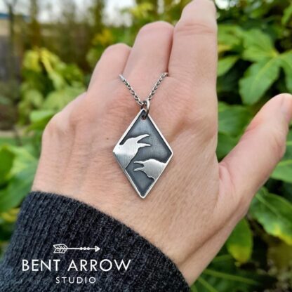 Crows Conversing Pendant