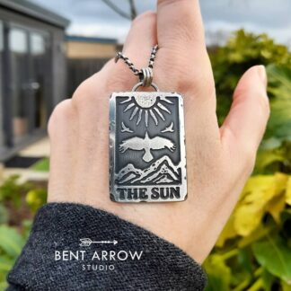 The Sun Crow Tarot Pendant